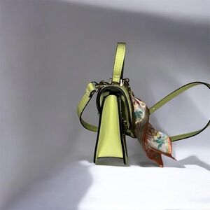 Aldo Lime Crossbody Bag with Scarf Detail
